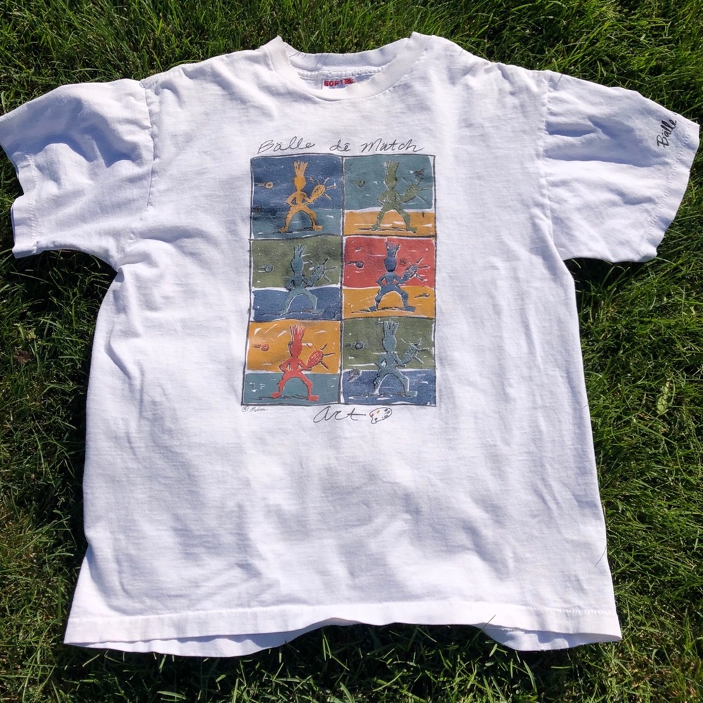 Vtg 90s Balle De Match tennis shirt